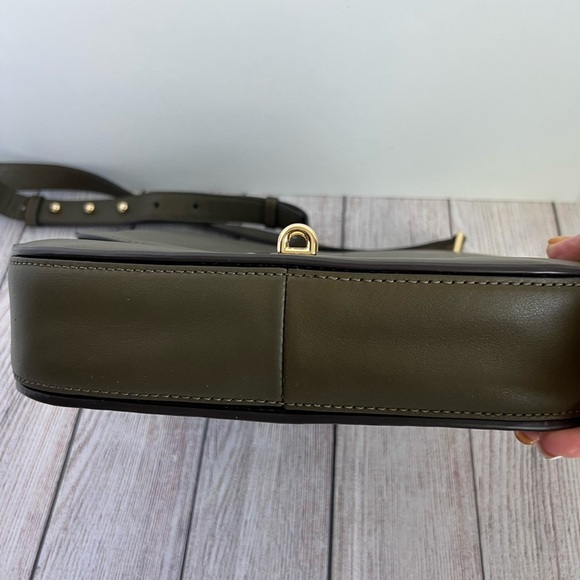 MICHAEL KORS Delfina Olive Green Saddlebag Crossbody. NWOT - Picture 6 of 10